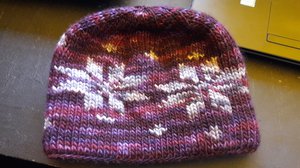 Snowflakes Double-knit Hat