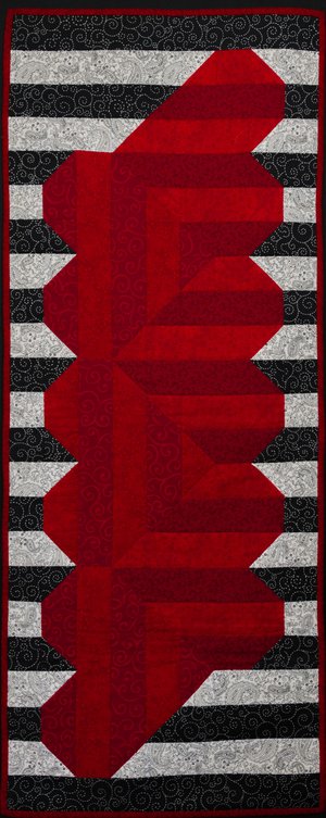 Hearts Table Runner Red